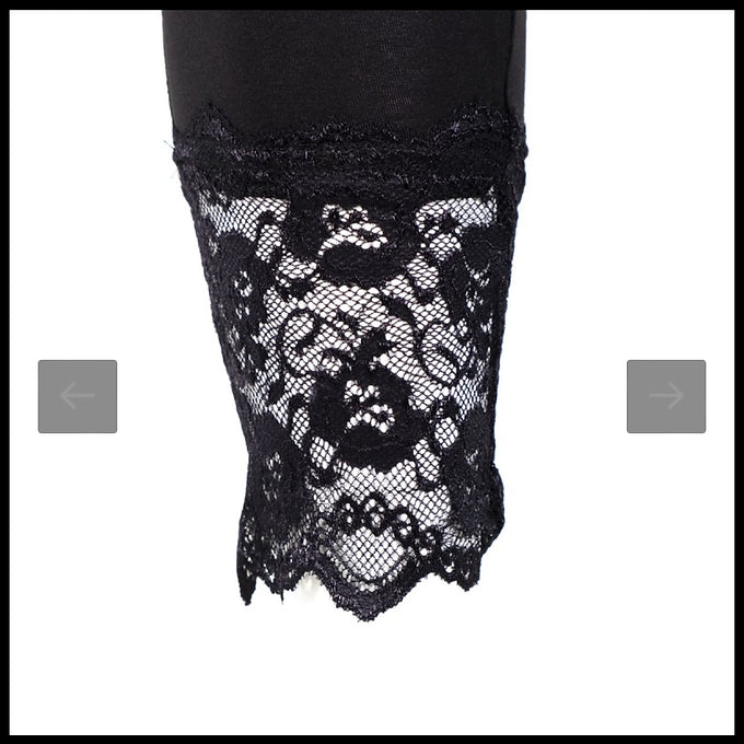 Leggins viscosa con pizzo