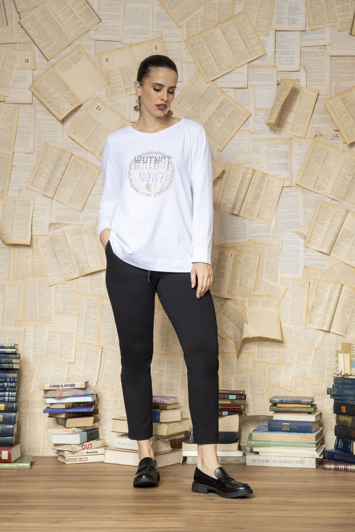Maglia Stampa Strass