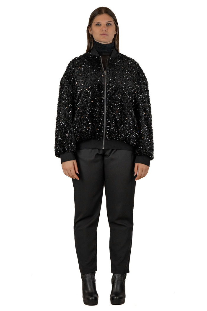 Giacca mini paillettes foderata