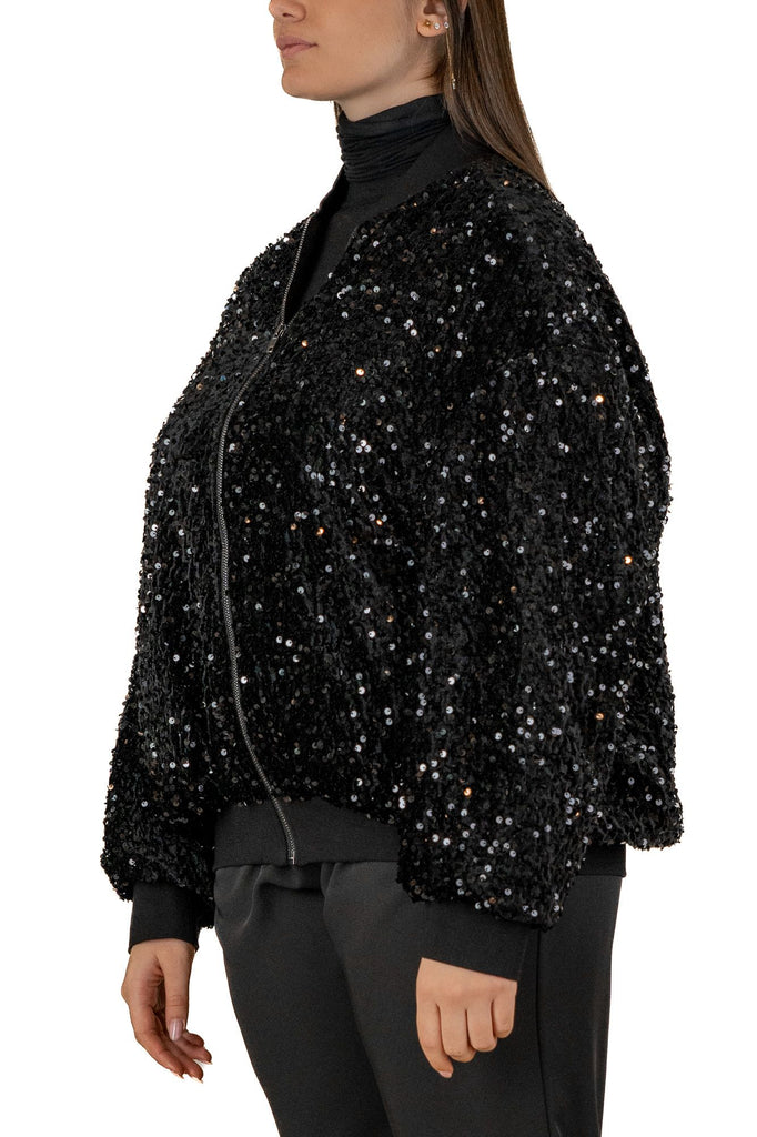 Giacca mini paillettes foderata