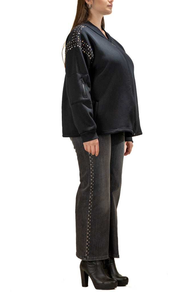 Bomber borchie nero