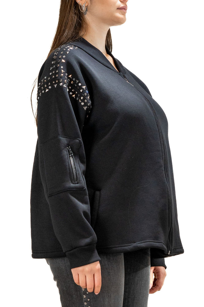 Bomber borchie nero