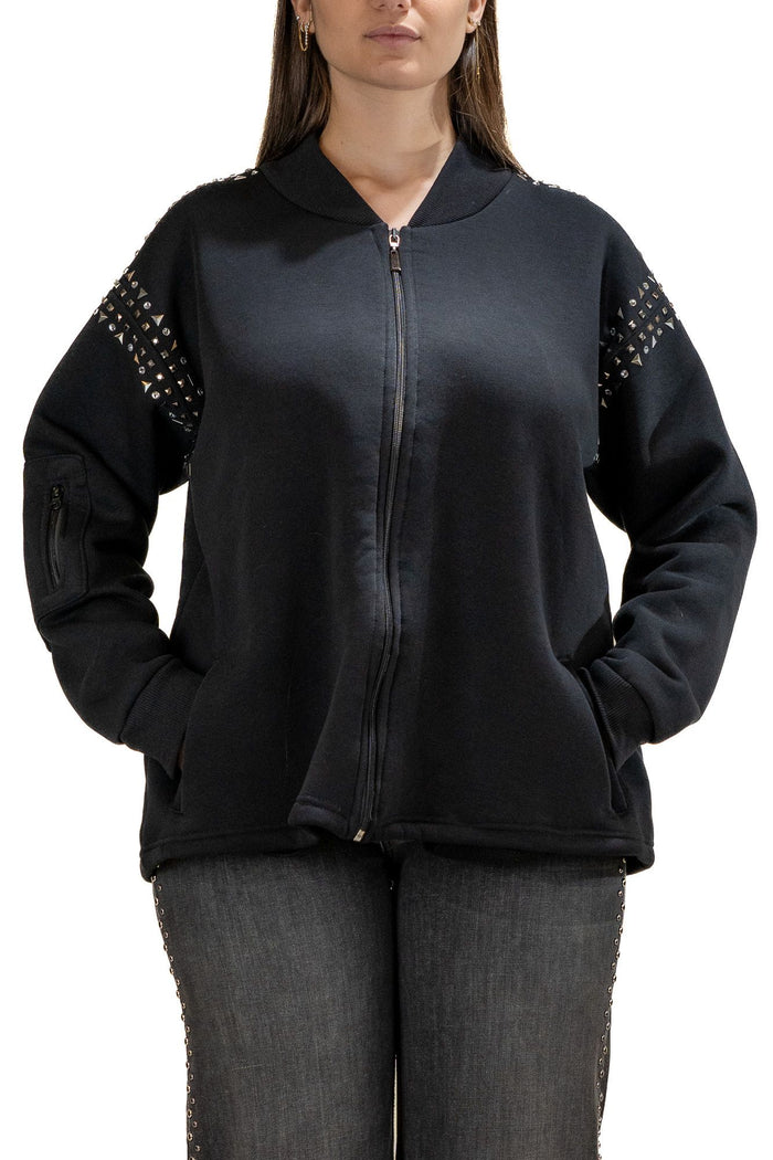 Bomber borchie nero