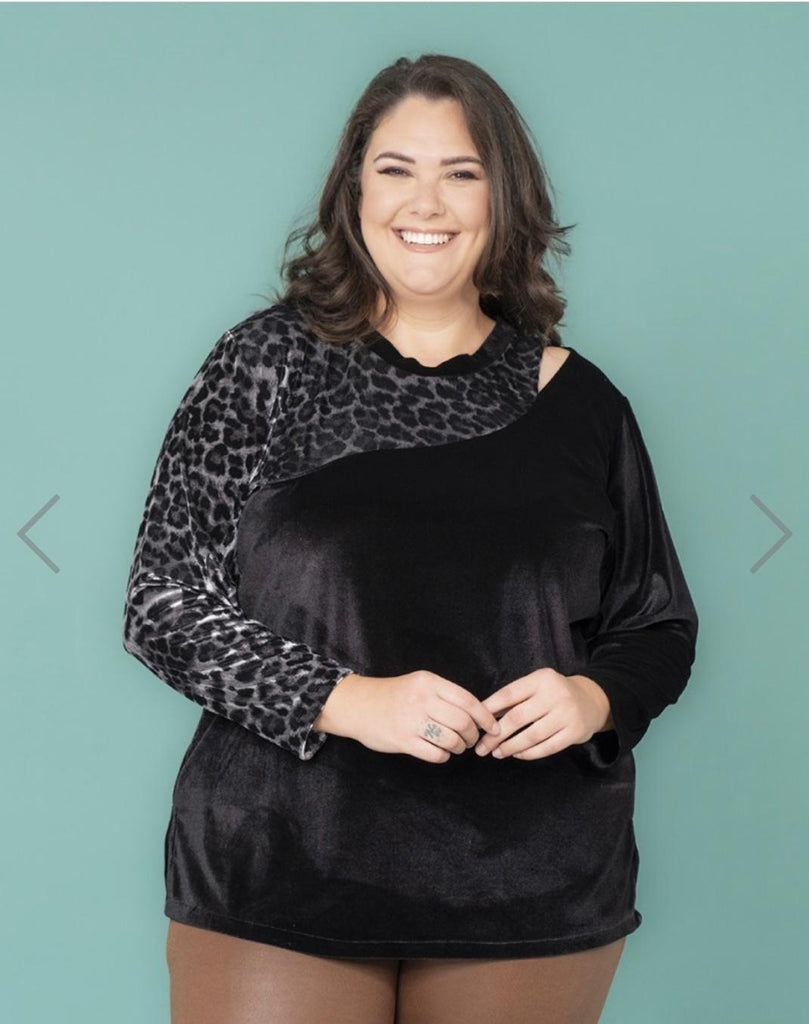 Maglia ciniglia leopardo