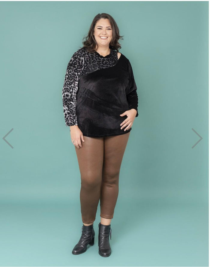 Maglia ciniglia leopardo