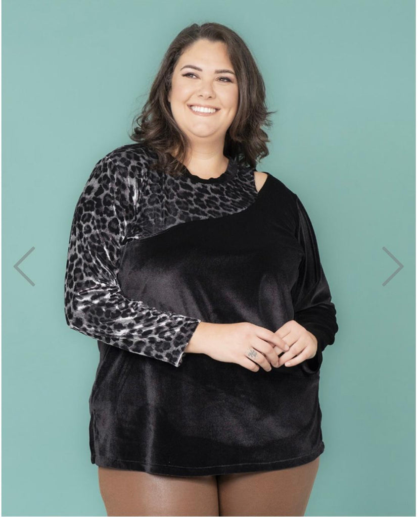 Maglia ciniglia leopardo