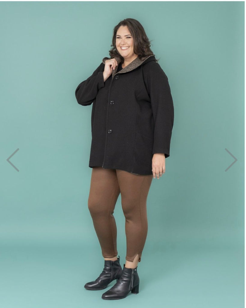 Pantalone tessuto ecopelle